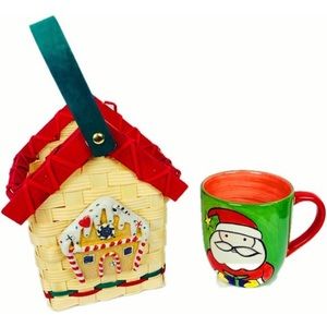 Christmas Santa Mug Basket Gift Set